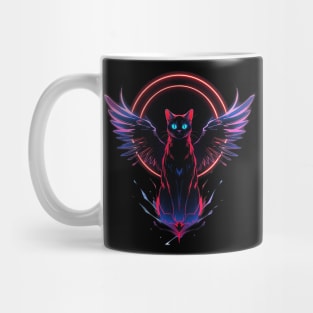 Black Cat with Wings Mug